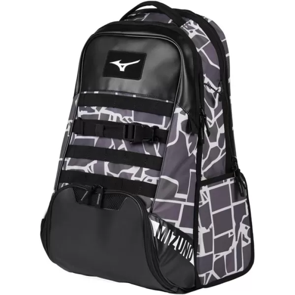 Mizuno MVP Backpack 22 | Baseball and Softball Bag | 4 Bat Sleeves | Felted Valuables Sleeve | Padded Back | Ventilated Footwear Storage | Molle Attachment Straps