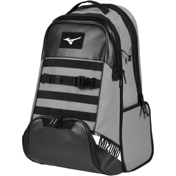 Mizuno MVP Backpack 22 | Baseball and Softball Bag | 4 Bat Sleeves | Felted Valuables Sleeve | Padded Back | Ventilated Footwear Storage | Molle Attachment Straps