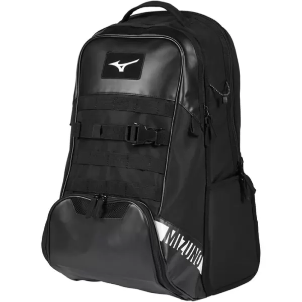 Mizuno MVP Backpack 22 | Baseball and Softball Bag | 4 Bat Sleeves | Felted Valuables Sleeve | Padded Back | Ventilated Footwear Storage | Molle Attachment Straps