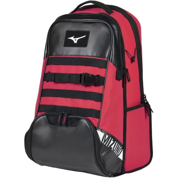 Mizuno MVP Backpack 22 | Baseball and Softball Bag | 4 Bat Sleeves | Felted Valuables Sleeve | Padded Back | Ventilated Footwear Storage | Molle Attachment Straps