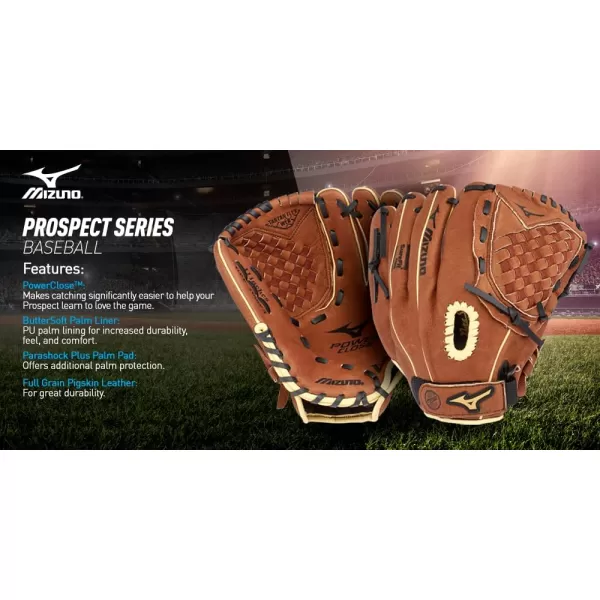 Mizuno Prospect PowerClose Youth Baseball Glove Series