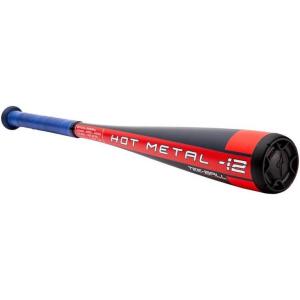 imageMizuno HOT METAL TBall 12 USA Baseball Bat  2 58 inch Barrel  1 Piece Aluminum  Lightweight Design  Speed Helix GripHOT METAL  Big Barrel Tee Ball USA Baseball Bat 12