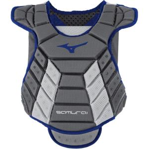 imageMizuno Mizuno Samurai Womens Fastpitch Softball Chest ProtectorGreyNavy