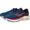 imageMizuno Mens Wave Rider 27 Running ShoeBlue Opalpapyrus