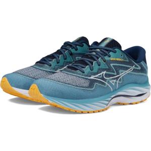 imageMizuno Mens Wave Rider 27 Running ShoeAdriatic Bluesnow White