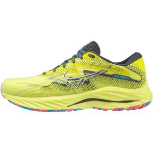 imageMizuno Mens Wave Rider 27 Running ShoeLuminous White Jblue