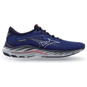 imageMizuno Mens Wave Rider 27 Running ShoeSurf the Web White Neon Flame