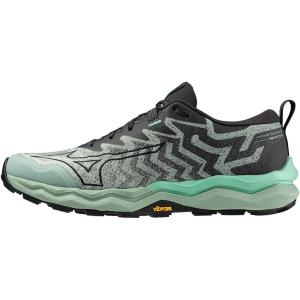 imageMizuno Mens Wave Daichi 8 Running ShoeGrey JadeBlack Oyster