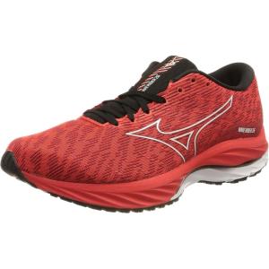 imageMizuno Mens Wave Rider 26 Running ShoeIgnition Red White Black