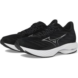 imageMizuno Mens Wave Rider 28 2e Running ShoeBlacksilver