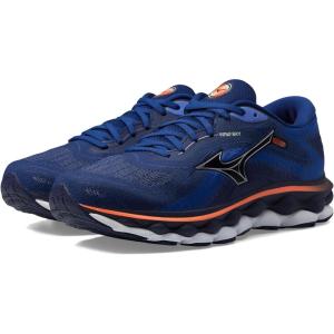 imageMizuno Mens Wave Sky 7 Running ShoeBlue Depthssilver