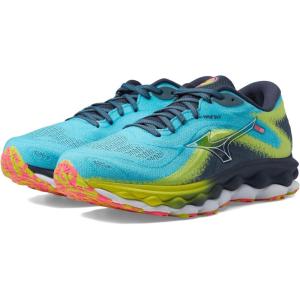 imageMizuno Mens Wave Sky 7 Running ShoeJet Bluewhite