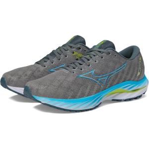 imageMizuno Mens Wave Inspire 19 Running ShoeGhost GreyJet Blue