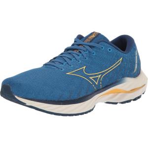 imageMizuno Mens Wave Inspire 19 Running ShoeSnorkel BluePale Marigold