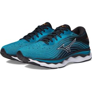 imageMizuno Mens Wave Sky 6 Running ShoeEnamel BlueWhite