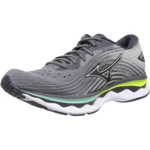 imageMizuno Mens Wave Sky 6 Running ShoeGreyLight GreyYellow