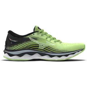 imageMizuno Mens Wave Sky 6 Running ShoeNeolime Skywriting Blk