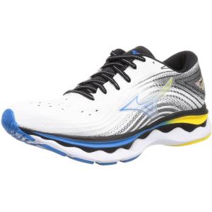 imageMizuno Mens Wave Sky 6 Running ShoeWhiteBlackMulti