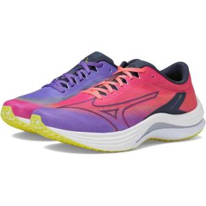 imageMizuno Womens Wave Rebellion Flash Running ShoeHighVis PinkOmbre Blue