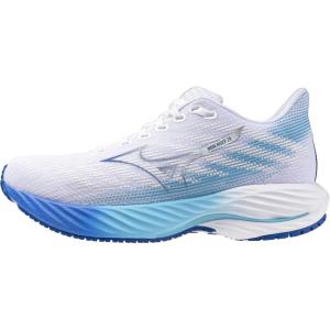 imageMizuno Womens Wave Rider 28 Running ShoeWhitemugen Blue