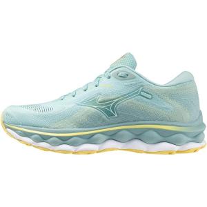 imageMizuno Womens Wave Sky 7 Running ShoeEggshell BlueWhite