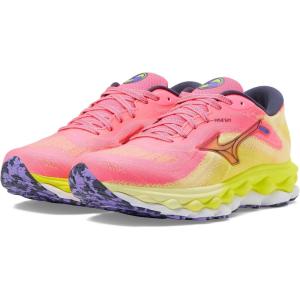 imageMizuno Womens Wave Sky 7 Running ShoeHighvis Pinkombre Blue