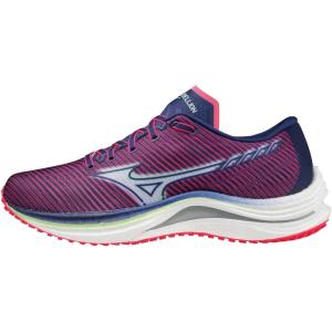 imageMizuno Womens Wave Rider 25 Running ShoeDiva Pink Indigo White Paradise Green