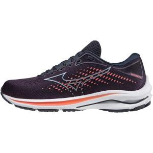 imageMizuno Womens Wave Rider 25 Running ShoeMontana Grape Dapple Grey Living Coral