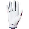 imageMizuno B303 Baseball Batting Gloves  Pair  Adult and Youth  Full Grain Leather Palm  AirMesh Inserts  QuikAdjust Wrist TabNavyRed