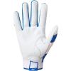 imageMizuno B303 Baseball Batting Gloves  Pair  Adult and Youth  Full Grain Leather Palm  AirMesh Inserts  QuikAdjust Wrist TabWhiteRoyal