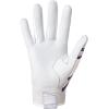 imageMizuno F257 Womens Softball Batting Gloves  Pair  Full Grain Leather Palm  AirMesh Inserts  QuikAdjust Wrist TabWhiteIridescent