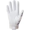 imageMizuno F257 Womens Softball Batting Gloves  Pair  Full Grain Leather Palm  AirMesh Inserts  QuikAdjust Wrist TabWhiteSilver