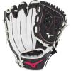 imageMizuno Prospect Finch Youth Softball Glove SeriesWhiteBlackPink Trident Web