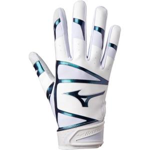 imageMizuno F257 Womens Softball Batting Gloves  Pair  Full Grain Leather Palm  AirMesh Inserts  QuikAdjust Wrist TabWhiteIridescent