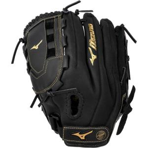 imageMizuno GPM1255 Premier Series Slowpitch Softball Gloves 125quot Left Hand Throw BlackGold Tartan U web