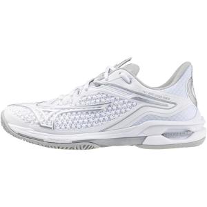 imageMizuno Womens Wave Exceed Tour 6 All Court Tennis ShoeWhitesilver