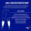 imageMizuno Girls Belted Stretch Softball PantBlack