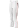 imageMizuno Girls Youth Belted Piped Softball PantWhiteRed