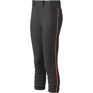 imageMizuno Adult Womens Belted Piped Fastpitch Softball PantBlackorange