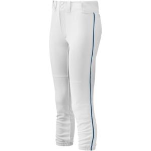 imageMizuno Adult Womens Belted Piped Fastpitch Softball PantWhitenavy