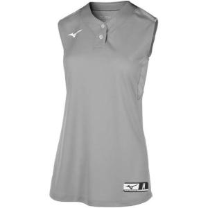 imageMizuno Aerolite 2Button Fastpitch Softball Jersey SleevelessGrey