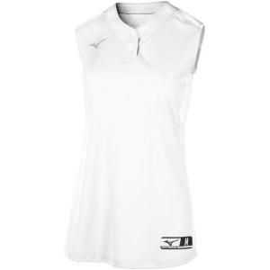 imageMizuno Aerolite 2Button Fastpitch Softball Jersey SleevelessWhite