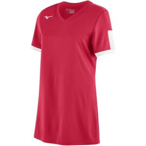 imageMizuno Womens Aerolite VNeck JerseyRedwhite