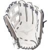 imageMizuno Prime Elite Fastpitch Softball Glove Series I Oil Soft Plus Leather  Professional Patterns  Finger Core Technology Ultra Soft Pro Palm LinerWhiteGrey H Web