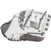 imageMizuno Prime Elite Fastpitch Softball Glove Series I Oil Soft Plus Leather  Professional Patterns  Finger Core Technology Ultra Soft Pro Palm LinerWhiteGrey Deep 3 Web