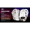 imageMizuno Prime Elite Fastpitch Softball Glove Series I Oil Soft Plus Leather  Professional Patterns  Finger Core Technology Ultra Soft Pro Palm LinerWhiteGrey Trident Web