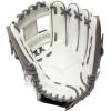 imageMizuno Prime Elite Fastpitch Softball Glove Series I Oil Soft Plus Leather  Professional Patterns  Finger Core Technology Ultra Soft Pro Palm LinerWhiteGrey Deep 3 Web