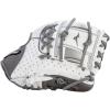 imageMizuno Prime Elite Fastpitch Softball Glove Series I Oil Soft Plus Leather  Professional Patterns  Finger Core Technology Ultra Soft Pro Palm LinerWhiteGrey Deep 3 Web