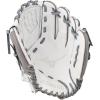 imageMizuno Prime Elite Fastpitch Softball Glove Series I Oil Soft Plus Leather  Professional Patterns  Finger Core Technology Ultra Soft Pro Palm LinerWhiteGrey Trident Web