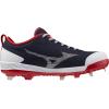 imageMizuno Mens Dominant 4 Baseball ShoeNavyRed
